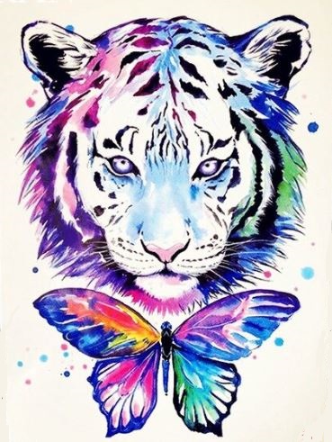 verkoop - attributen - Tattoo - Tattoo tijger gekleurd